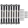 8 PCS Metal Pull Rod, Steering Servo Link Linkages Arm Tie Rod, Ends Servo Link Rod, Ends Connector Compatible with WPL B14 C14 C24 C 14K C 24K MN 90 MN 91 MN 45 MN 96 MN 99 1/16 (Black) view 1