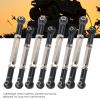 8 PCS Metal Pull Rod, Steering Servo Link Linkages Arm Tie Rod, Ends Servo Link Rod, Ends Connector Compatible with WPL B14 C14 C24 C 14K C 24K MN 90 MN 91 MN 45 MN 96 MN 99 1/16 (Black) view 2