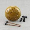 Large Steel Tongue Drum Percussion Instrument -Handpan Drum With Bag Music Book Mallets Finger-Picks 6 Inch 8 Tone view 4