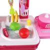 eBigValue Kids Play Kitchen Set with Lights and Sounds, Featuring 30 Accessories, Storage, and Interactive Features  Ideal Toy Kitchen for Toddlers Aged 3-12 Years view 3