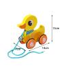 JWQFBC Pull Along Animal Toys with String, Educational Wooden Toys for Children, Suitable for Girls and Boys, Duck view 2