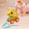 JWQFBC Pull Along Animal Toys with String, Educational Wooden Toys for Children, Suitable for Girls and Boys, Duck view 3