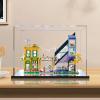 2cm Walnut Wood Grain Display Box, Coffee Black high-end countertop Display Box, Suitable for 41732 Downtown Flower Shop and Furniture Store Transparent Display Cabinet, (Black+Mirror+3MM) view 1