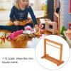 1:12 Scale Doll Closet Rack with Doll Clothing Hanger Set, Ideal for Collectors Wooden Clothes Hanger Set for Dollhouse, Mini World Decoration, Versatile Doll Clothes Stand view 2