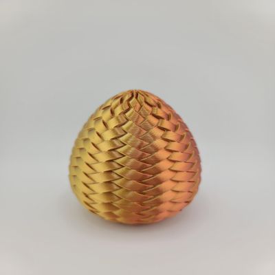 Hatchable Blind Box Woven Pattern Dragon Egg with Small Dragon (Gold-Silver-Copper)