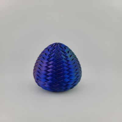 Hatchable Blind Box Woven Pattern Dragon Egg with Small Dragon (Red-Blue-Green)