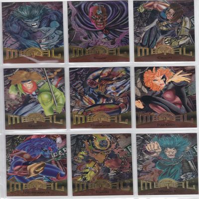 1995 Marvel Metal Inaugural Edition Base Set of 138 Cards Cards NM/M Wolverine, Spider-Man