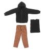 1:12 Male Figure Clothes Pants Vest Hooded Sweatshirts Fashion Mini for 6 Inch view 1
