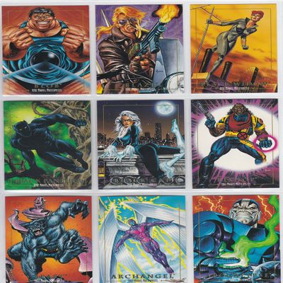 1992 Marvel Masterpieces Base Set of 100 Cards Joe Jusko NM/M Spider-Man, X-Men