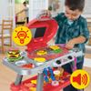 Play-Doh Sizzlin' Grill Playset with Lights & Sounds, 17 Accessories, BBQ Toys for Boys & Girls 3+, Play Food Arts & Crafts, Red view 2