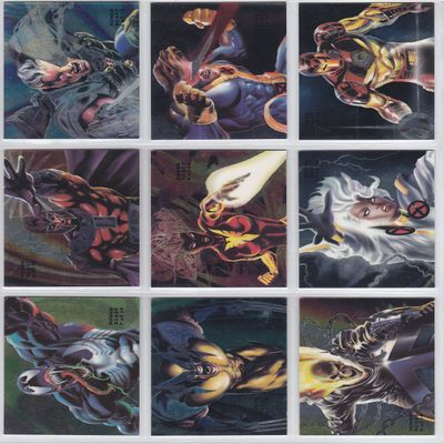 1994 Marvel Flair Inaugural Ed. Powerblast Insert Chase Set of 18 Cards NM/M Spider-Man, Wolverine
