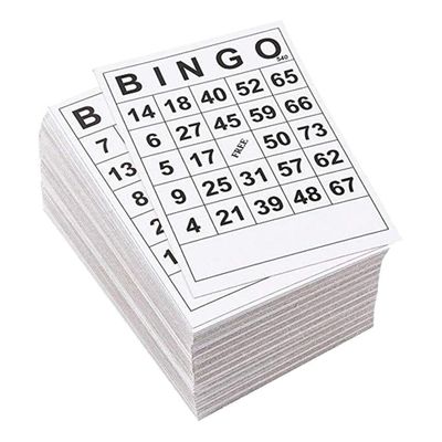 CoudarTitie Disposable Bingo Paper Cards 60 Count