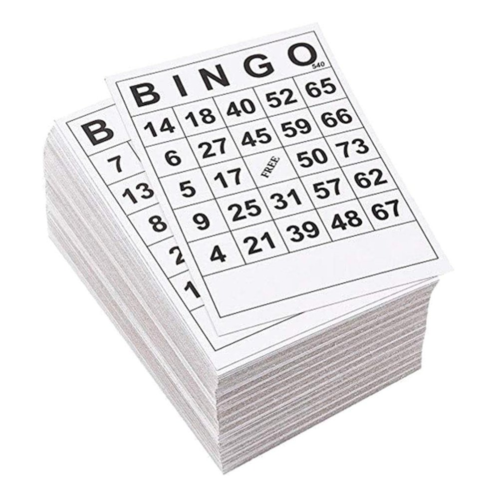 CoudarTitie Disposable Bingo Paper Cards 60 Count