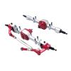 1:12 Scale RC Vehicle Axle Set for MN82 LC79, Front and Rear Assembly, Silver view 1