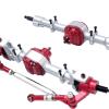 1:12 Scale RC Vehicle Axle Set for MN82 LC79, Front and Rear Assembly, Silver view 2