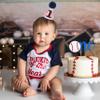 Agvgaza Baseball 1st Birthday Hat - Blue Cone Hat for Boy,Baseball Themed First Birthday Decoration, Photo Outfit One Party Theme Supplies,Sports Parties Cake Smash view 3
