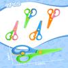 GAUENEEN 4 Pcs Plastic Safety Scissors, Dual-Colour Preschool Training Scissors, Children Safety Learning Scissor Spring Scissor for Toddler Arts and Paper Craft Supplies view 2