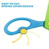 GAUENEEN 4 Pcs Plastic Safety Scissors, Dual-Colour Preschool Training Scissors, Children Safety Learning Scissor Spring Scissor for Toddler Arts and Paper Craft Supplies view 4