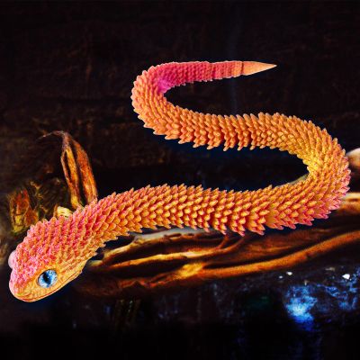 TiTiC 3D Printed Snake, Articulated Flexible 3D Printed Animals Fidget Toy, Realistic Slithering Design,Fidget Toys Gifts for Halloween
