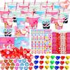 CAMIRUS Valentines Day Gifts for Kids Classroom, 24 Packs Valentine Day Stationery Set Gift with Gift Cards Cups Pencils Erasers Stampers Stickers, Valentines Day Cards for School Classmates view 1