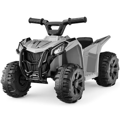 Best Choice Products 6V Kids Ride On Toy, 4-Wheeler Quad ATV Play Car w/ 1.8MPH Max Speed, Treaded Tires, Rubber Handles, Push-Button Accelerator - Gray