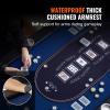 VEVOR 8 Player Poker Table Foldable, Portable Folding Card Board Game Table, Casino Leisure Table, Blackjack Texas Holdem Table with Padded Rails and Stainless Steel Cup Holders,Blue (72 in) view 4
