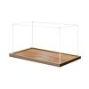 2cm Walnut Wood Grain Display Box, Coffee Black high-end countertop Display Box, Suitable for Gundam PG1/60 Gundam Strike Assassin, 3mm Thick Transparent Display Cabinet (Wood Grain + 3MM) view 1