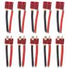 5 Pairs T Plug Connectors Female and Male T Plug 14AWG Silicon Wire 53MM/2.08inch for RC Cars Drone (5 Female +5 Male) view 1