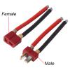 5 Pairs T Plug Connectors Female and Male T Plug 14AWG Silicon Wire 53MM/2.08inch for RC Cars Drone (5 Female +5 Male) view 2