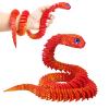 3D Printed Animals Snake, 30 Inch Surprise Mystery Fidget Anaconda Toy, Fake Python Statue with Realistic Eyes3-D Print Articulated Viper Collectible for Home Office Executive Desk Decoration view 1