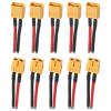 5 Pairs XT60 Plug Connectors Female and Male XT60 Connector 14AWG Silicon Wire 57MM/2.24inch for RC Cars Drone Boat(5 Female and 5 Male) view 1