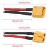 5 Pairs XT60 Plug Connectors Female and Male XT60 Connector 14AWG Silicon Wire 57MM/2.24inch for RC Cars Drone Boat(5 Female and 5 Male) view 3