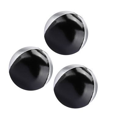 aqxreight 3PCS Silver Black PU Leather Indoor Leisure Portable Juggling B Performance Props Needs Beanbag Jugglers of This Set is Great Point Juggling BallJuggling B SetPortable Juggling