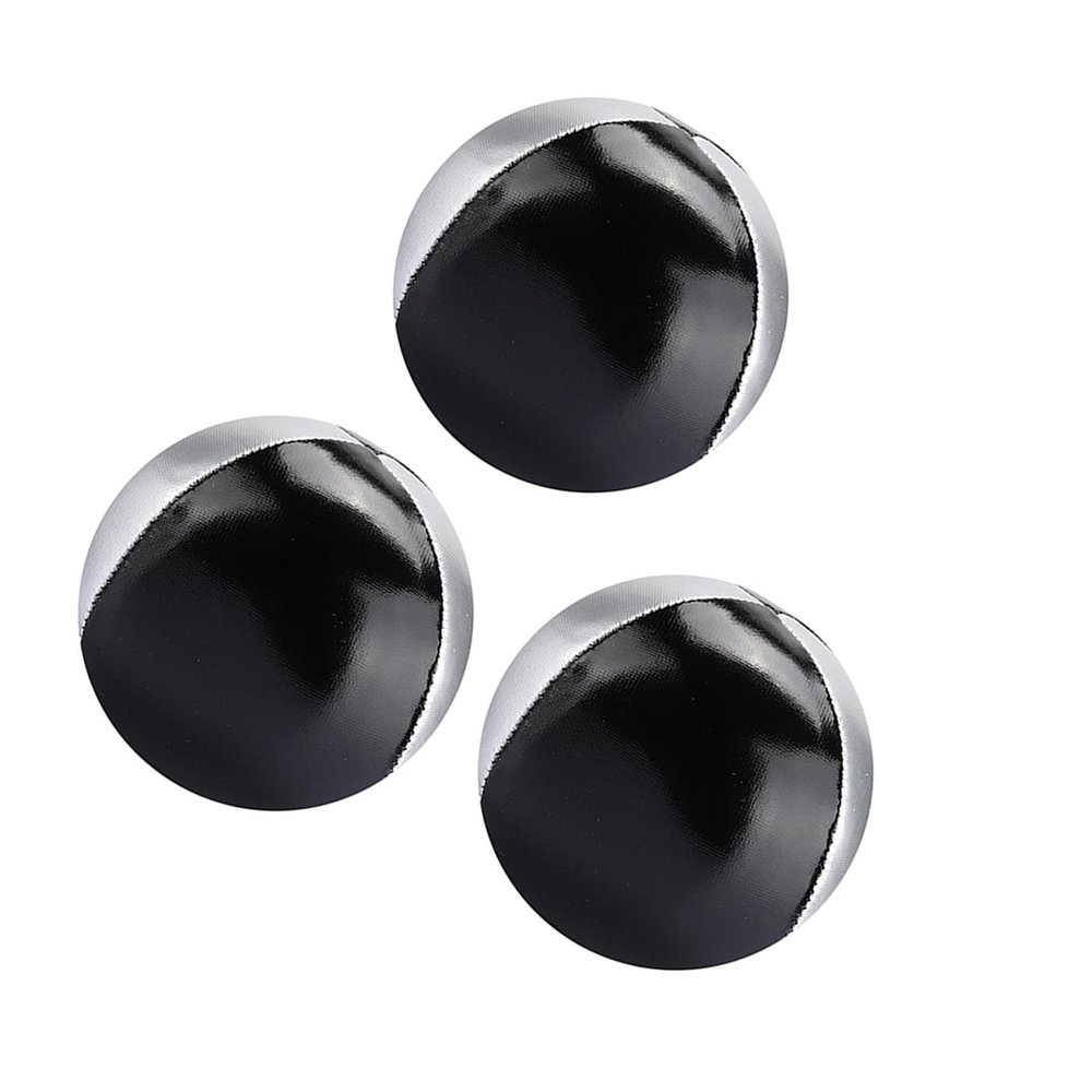 aqxreight 3PCS Silver Black PU Leather Indoor Leisure Portable Juggling B Performance Props Needs Beanbag Jugglers of This Set is Great Point Juggling BallJuggling B SetPortable Juggling