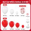 114pcs Red and White Balloons, Red and White Balloon Arch Kit for Wedding Engagement Christmas Valentine's Day Birthday Party Decorations view 2