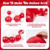 114pcs Red and White Balloons, Red and White Balloon Arch Kit for Wedding Engagement Christmas Valentine's Day Birthday Party Decorations view 3