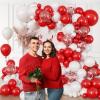 114pcs Red and White Balloons, Red and White Balloon Arch Kit for Wedding Engagement Christmas Valentine's Day Birthday Party Decorations view 4