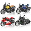4 Pack Motorcycle Toys, 1:12 Scale Pull Back Toy Cars with Sounds and Lights for Kids Playing, Friction Powered, Diecast Collection Gift for Man, for Birthday Christmas Anniversary Present view 1