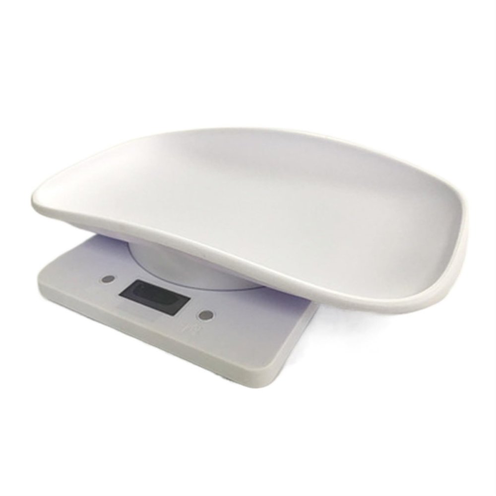 10KG/1g Pet Scale Cat Dog Food Scale with Basin Digital Kitchen Scale Waterproof Baby Infant Weight Scale Easy Clean Tray Scale(White 10KG-1g (Style1))
