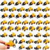 Restroma 48 Pack Mini Construction Vehicles Engineering Vehicles Yellow Construction Trucks Small Constructions Car Toys for Kids Constructions Theme Party Decoration, 6 Styles view 1
