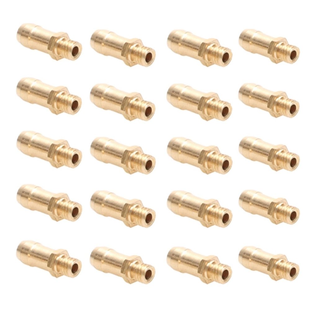 20PCS Metal Water Cooling Nozzles M5 Thread Faucet Brass Fuel Nipples Connector for RC Boat Part