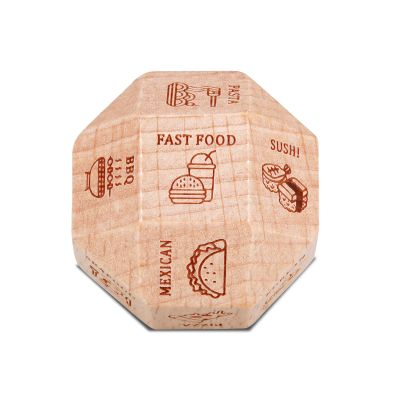 5 Year Anniversary Wood Gifts for Him Her - Date Night Idea Anniversary Dice for Husband Wife Boyfriend Girlfriend Funny Gag Food Gifts for Husband Wife Him Her Food Decision Dice 18 Sided