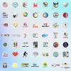 100 PCS Cute Volleyball Stickers, Water Bottle Stickers for Kids Teens, Waterproof Vinyl Laptop Kids Stickers for Laptop, Bumper, Skateboard, Guitar view 4