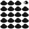 BENECREAT 40 Pcs Mini Black Top Hats, 1.6 Inch, Ideal for Snowmen, Parties, Crafts & Pets view 1