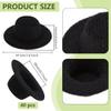 BENECREAT 40 Pcs Mini Black Top Hats, 1.6 Inch, Ideal for Snowmen, Parties, Crafts & Pets view 2