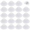 BENECREAT 40 Pcs White Mini Top Hat, 1.6 Inch Tiny Top Hat for Party Decor, Clown Hat Snowman Hats for Crafts and Miniatures, Snowman Doll Pets Cristmas Crafts, Hat Base view 1