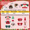 Clysee 10 Pcs Guinea Pig Clothes, 5 Guinea Pig Costume Outfit, 5 Mini Hat with Adjustable Strap Small Animal Warm Vest Sweater Cozy Hand Knitted Hat for Hamster Bunny(Classic) view 2