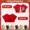 Clysee 10 Pcs Guinea Pig Clothes, 5 Guinea Pig Costume Outfit, 5 Mini Hat with Adjustable Strap Small Animal Warm Vest Sweater Cozy Hand Knitted Hat for Hamster Bunny(Classic) view 3