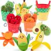 hahaland Baby Sensory Toys - 16 PCS My First Fruit Vegetable Color Sorting Play Food Crinkle, Rattle, Baby Toys 6-12 Months Montessori Toys for 1 Year Old Boy Girl Gifts Toddler Easter Basket Stuffers view 1