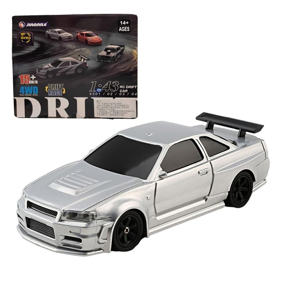 PLAYBUDDY RC Drift Car, 1/43 RC Car High Speed Remote Control Off Road Toy Car, 2.4GHz 4WD Electric Sport Mini Racing Drift Car Model for Adults Gift - (Gyroscope RTR Version)